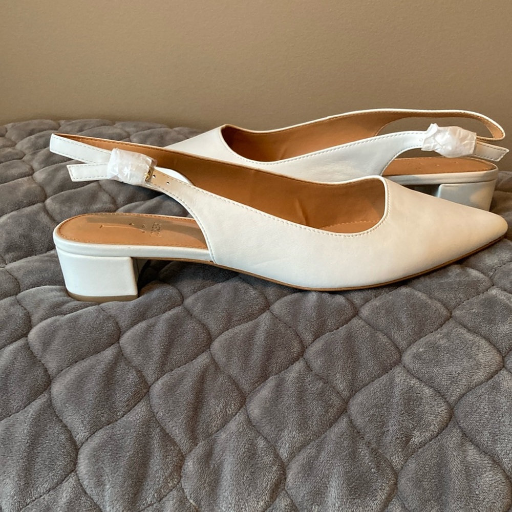 J. Crew pointy-toe sling backs. Size 9.